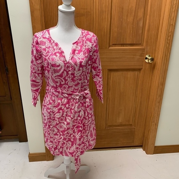 Boden Dresses & Skirts - BODEN 💯 linen dress petite 10P 21in pit L-33in side zip side pockets #easter